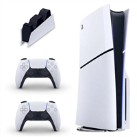 کنسول بازی سونی مدل Playstation 5 Slim نسخه استاندارد ظرفیت 1 ترابایت ریجن اروپا 2116 به همراه یک دسته اضافی و شارژر اورجینال سونی